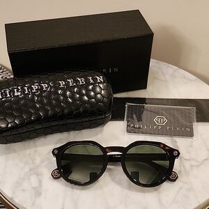 NWT Philipp Plein Black and Brown Sunglasses